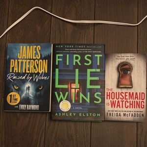Set of Novels 'Raised by Wolves,'First Lie Wins,' and 'The Housemaid is Watching